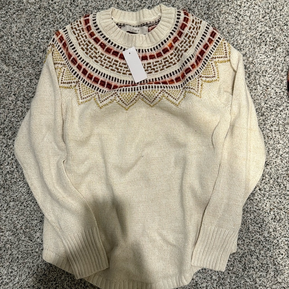 Women’s LOFT Multi colored Holiday Sweater